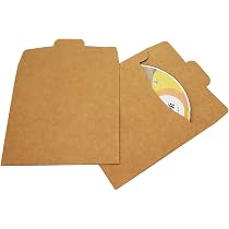 Amazon | heizi CD DVD ケース 紙 100枚入 紙ジャケット クラフト 厚紙